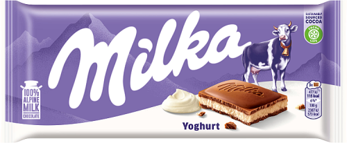 Milka Czekolada mleczna z nadzieniem jogurtowym 100 g