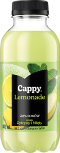 Cappy Lemonade Napój niegazowany smak cytryny i mięty 400 ml (plus KAUCJA)