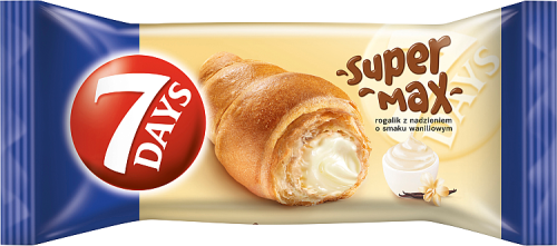 7 Days Super Max Rogalik z nadzieniem o smaku waniliowym 110 g