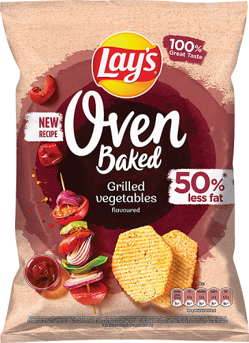 Lay's Oven Baked Pieczone formowane chipsy ziemniaczane o smaku grillowanych warzyw 110 g