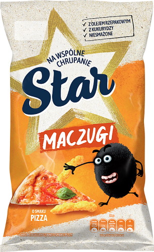 Star Maczugi Chrupki kukurydziane o smaku pizzy 80 g