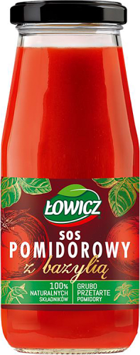 Łowicz Sos pomidorowy z bazylią 410 g