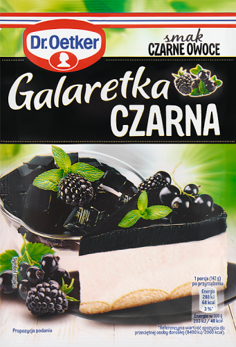 Dr. Oetker Galaretka czarna smak czarne owoce 70 g
