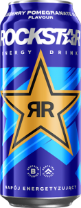 Rockstar Gazowany napój energetyzujący o smaku owoców jagodowych i granatu 500 ml (plus KAUCJA)