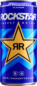Rockstar Gazowany napój energetyzujący o smaku owoców jagodowych i granatu 250 ml (plus KAUCJA)