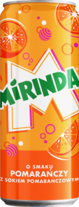 Mirinda Napój gazowany o smaku pomarańczy 330 ml (plus KAUCJA)