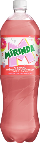 Mirinda Zero cukru Napój gazowany o smaku różowego grejpfruta 1,5 l (plus KAUCJA)