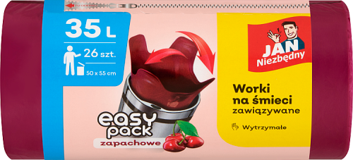 Jan Niezbędny Easy Pack Worki na śmieci zawiązywane zapachowe 35 l 26 sztuk