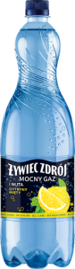 Żywiec Zdrój Mocny Gaz Napój gazowany i nuta cytryny-mięty 1,5 l (plus KAUCJA)