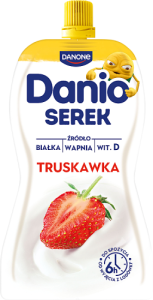 Danio Serek homogenizowany truskawkowy 120 g