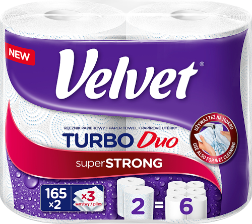 Velvet Turbo Duo Ręcznik papierowy 2 rolki