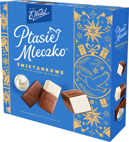 E. Wedel Ptasie mleczko śmietankowe w czekoladzie mlecznej 340 g
