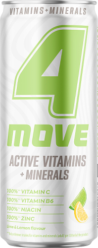 4Move Active Vitamins Gazowany napój o smaku limonki i cytryny 330 ml (plus KAUCJA)
