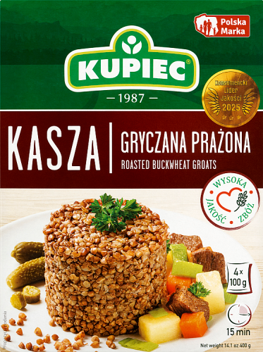 Kupiec Kasza gryczana prażona 400 g (4 torebki)