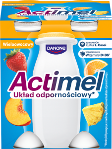 Actimel Mleko fermentowane o smaku wieloowocowym 400 g (4 x 100 g)