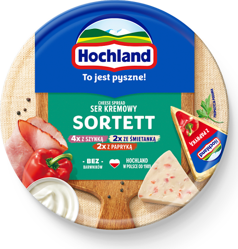 Hochland Ser kremowy sortett w trójkącikach 180 g