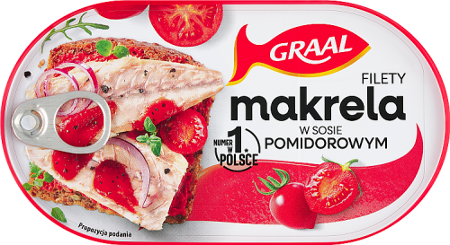 Graal Filety z makreli w sosie pomidorowym 170 g