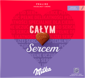 Milka Czekoladki mleczne z nadzieniem z orzechów laskowych 110 g