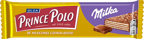 Prince Polo Wafelek w mlecznej czekoladzie Milka - - 45 g
