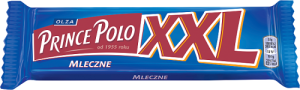 Prince Polo XXL Mleczne Kruchy wafelek z kremem kakaowym oblany czekoladą mleczną 50 g