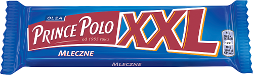 Prince Polo XXL Mleczne Kruchy wafelek z kremem kakaowym oblany czekoladą mleczną 50 g