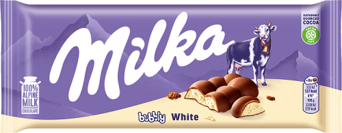 Milka Czekolada mleczna Bubbly White 95 g