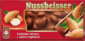 Nussbeisser Czekolada mleczna z całymi migdałami 100 g