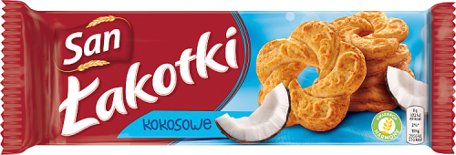 San Łakotki Herbatniki kokosowe 168 g
