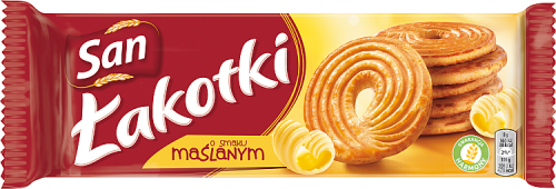 San Łakotki Herbatniki o smaku maślanym 168 g
