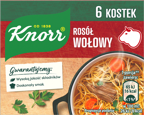 Knorr Rosół wołowy 60 g (6 x 10 g)