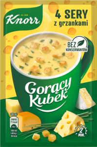 Knorr Gorący Kubek Zupa 4 sery z grzankami 17 g