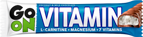 Go On Vitamin Baton kokosowy z l-karnityną magnezem i witaminami oblany mleczną czekoladą 45 g