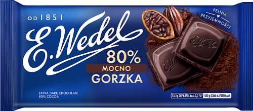 E. Wedel Czekolada mocno gorzka 80 % 80 g