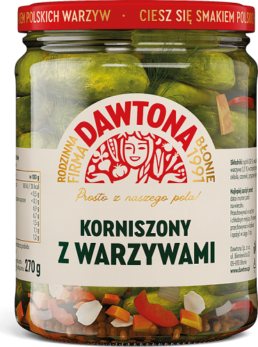 Dawtona Korniszony z warzywami 520 g