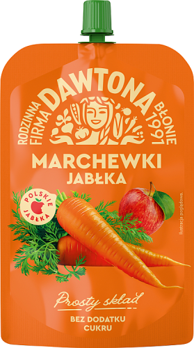 Dawtona Mus marchewki jabłka 180 g