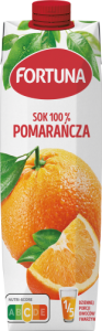 Fortuna Sok 100 % pomarańcza 1 l