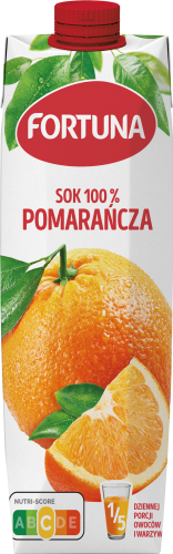 Fortuna Sok 100 % pomarańcza 1 l