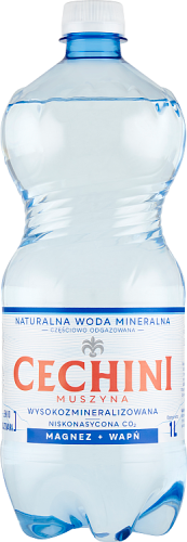 Cechini Muszyna Naturalna woda mineralna wysokozmineralizowana niskonasycona CO₂ 1 l