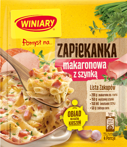 Winiary Pomysł na... Zapiekanka makaronowa z szynką 35 g