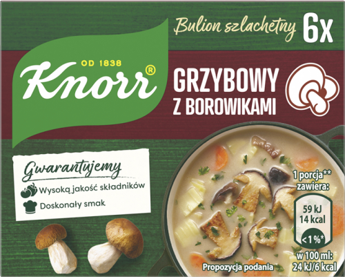 Knorr Bulion szlachetny grzybowy z borowikami 60 g (6 x 10 g)