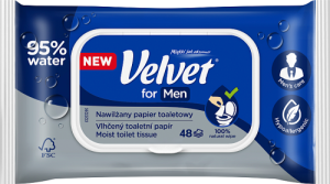 Velvet for Men Nawilżany papier toaletowy 48 sztuk