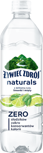 Żywiec Zdrój Naturals Napój niegazowany z delikatną nutą limonki i mięty 500 ml (plus KAUCJA)
