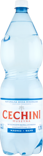 Cechini Muszyna Naturalna woda mineralna wysokomineralizowana niskonasycona CO₂ 1,75 l (plus KAUCJA)