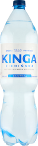 Kinga Pienińska Naturalna woda mineralna gazowana niskosodowa 1 l (plus KAUCJA)