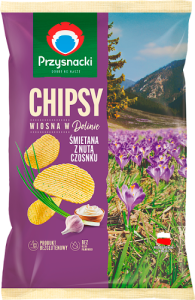 Przysnacki Chipsy śmietana z nutą czosnku 130 g