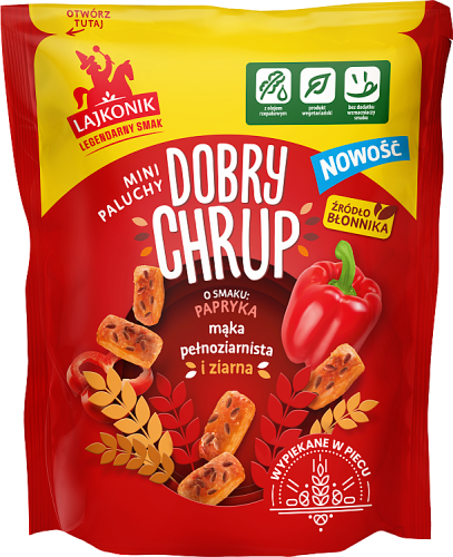 Lajkonik Dobry Chrup Mini paluchy o smaku papryka 100 g