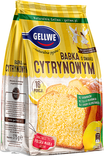 Gellwe Babka o smaku cytrynowym mieszanka do domowego przygotowania ciasta 375 g