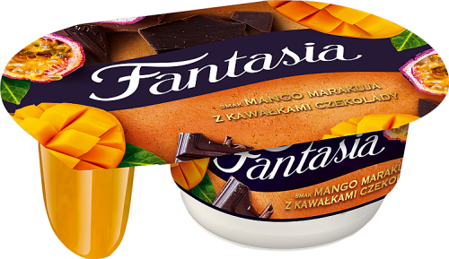 Fantasia Jogurt kremowy smak mango marakuja z kawałkami czekolady 116 g