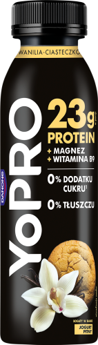 Danone YoPro Jogurt pitny smak wanilia-ciasteczko 270 g