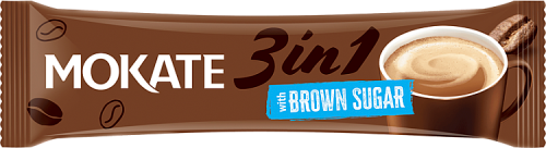 Mokate 3in1 Brown Sugar Rozpuszczalny napój kawowy w proszku 17 g